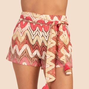 Trina Turk Palisades Short in White/Geranium